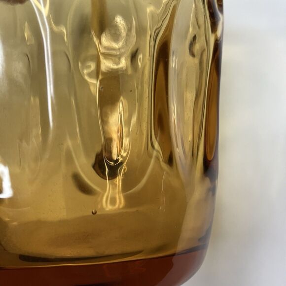 Vtg Amber Glass Pitcher Fostoria Mesa approx 7.5" tall - Picture 10 of 11